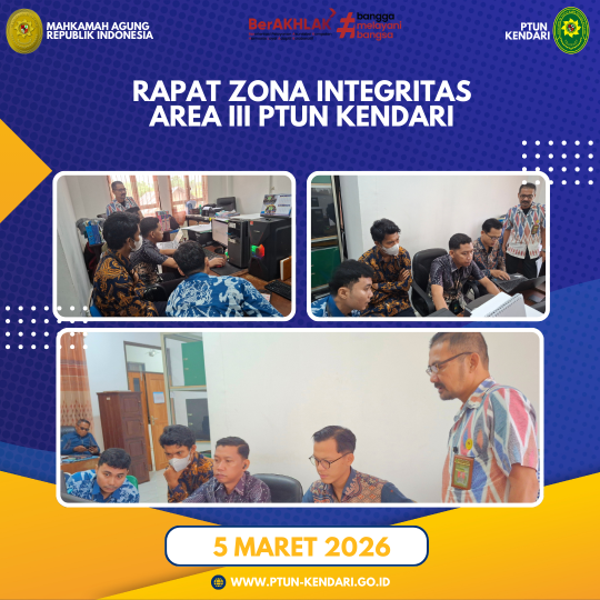 Rapat Zona Integritas Area III PTUN Kendari
