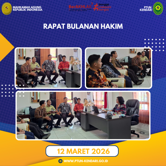 Rapat Bulanan Hakim PTUN Kendari
