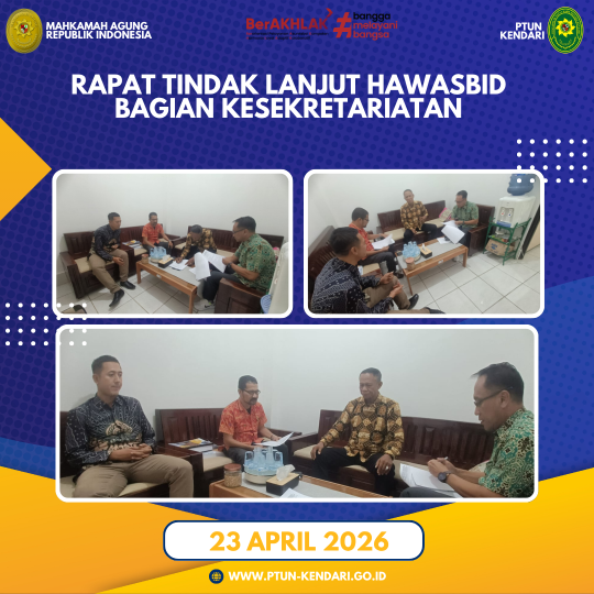 Rapat Tindak Lanjut Hawasbid Bagian Kesekretariatan