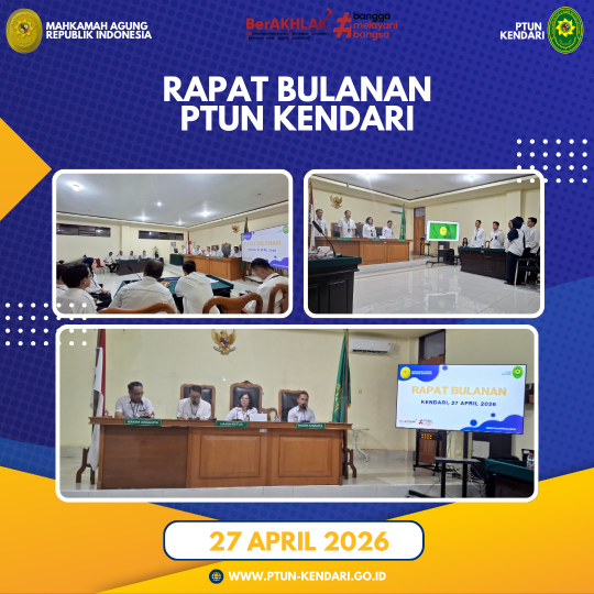 Rapat Bulanan PTUN Kendari
