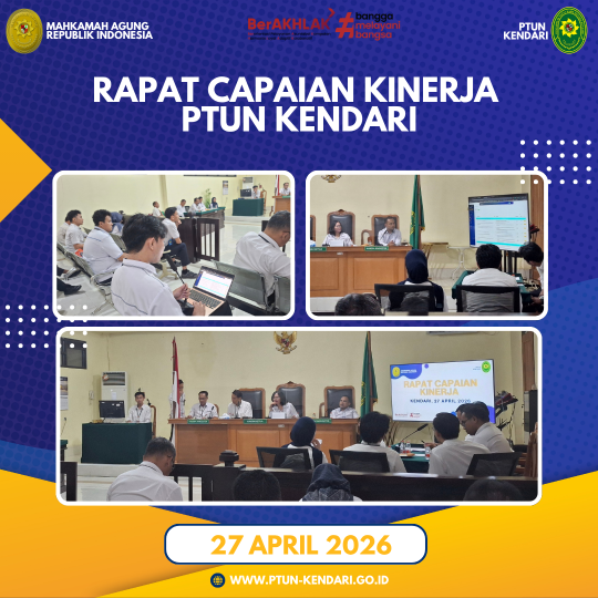Rapat Capaian Kinerja di PTUN Kendari
