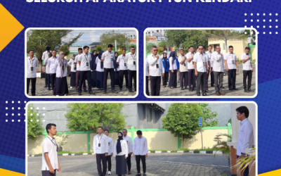 Kegiatan Apel Pagi Seluruh Aparatur PTUN Kendari