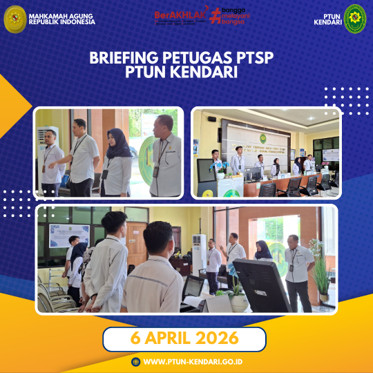 Briefing Petugas PTSP PTUN Kendari