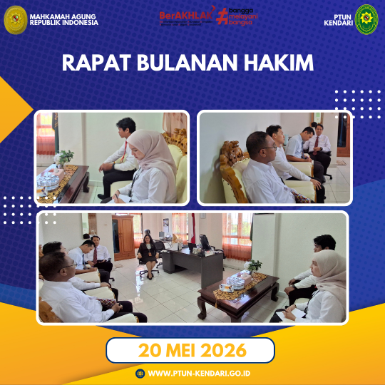 Rapat Bulanan Hakim PTUN Kendari