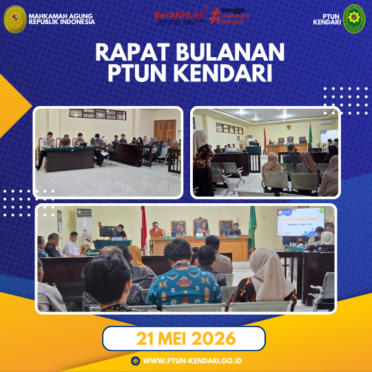 Rapat Bulanan di PTUN Kendari