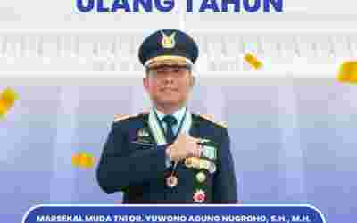Keluarga Besar PTUN Kendari Mengucapkan : Selamat Ulang Tahun MARSEKAL MUDA TNI DR. YUWONO AGUNG NUGROHO, S.H., M.H. (DIREKTUR JENDERAL BADAN PERADILAN MILITER DAN PERADILAN TATA USAHA NEGARA)