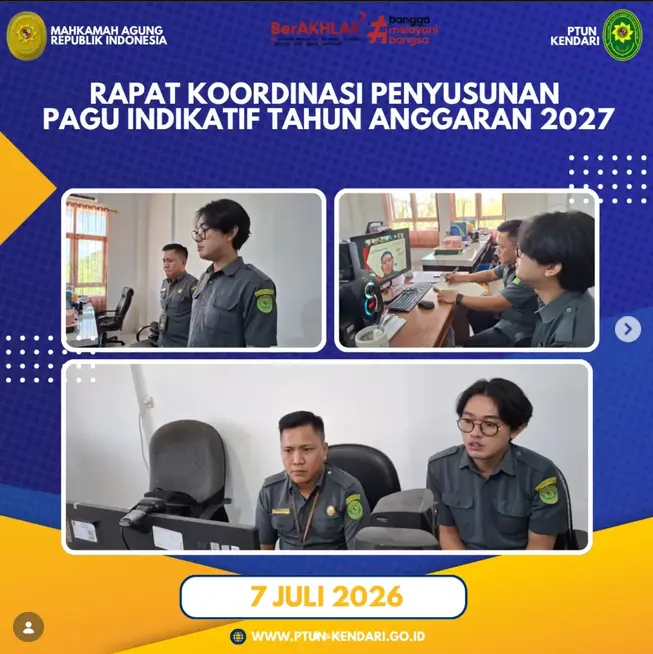 Rapat Koordinasi Penyusunan Pagu Indikatif Tahun Anggaran 2027