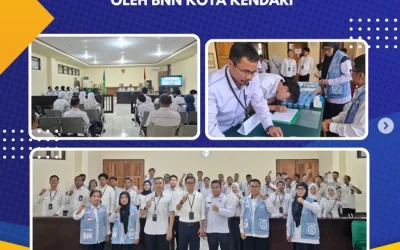 Pendampingan Skrining Tes Urine Narkoba Oleh BNN Kota Kendari