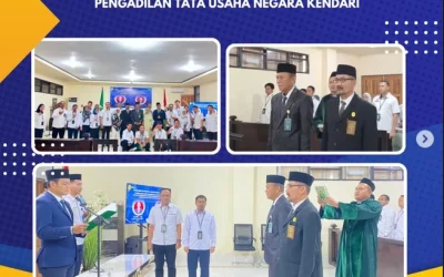 Pelantikan dan Pengambilan Sumpah Jabatan dan Pelantikan Kasubag Kepegawaian dan Ortala & Kasubag Perencanaan, Teknologi Informasi dan Pelaporan PTUN Kendari