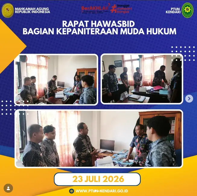 Rapat Hawasbid Bagian Kepaniteraan Muda Hukum