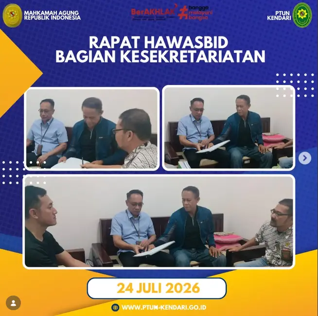 Rapat Hawasbid Bagian Kesekretariatan