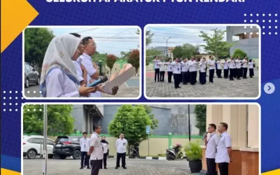 Kegiatan Apel Pagi Seluruh Aparatur PTUN Kendari