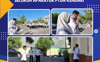 Kegiatan Apel Pagi Seluruh Aparatur PTUN Kendari