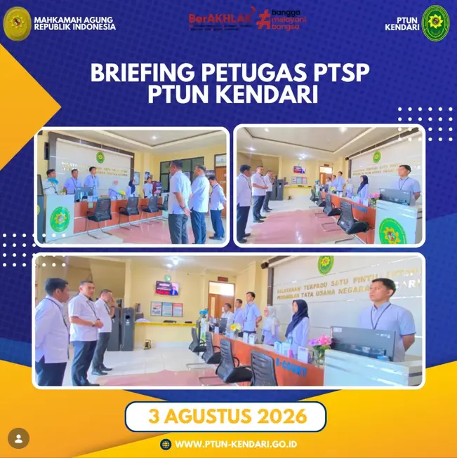 Briefing Petugas PTSP PTUN Kendari