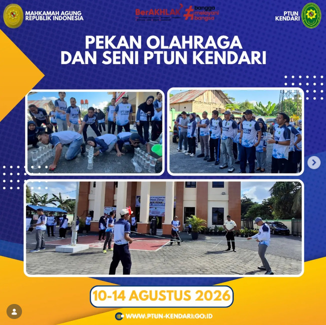 Kegiatan Pekan Olahraga dan Seni PTUN Kendari