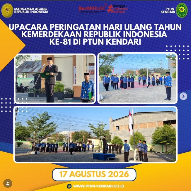 Upacara Bendera dalam rangka memperingati HUT Ke-81 Kemerdekaan Republik Indonesia