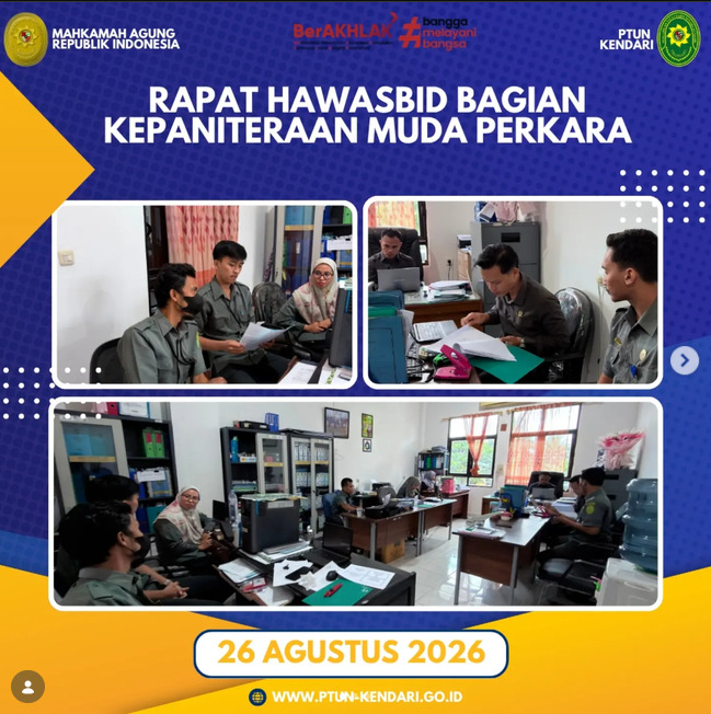 Rapat Hawasbid Bagian Kepaniteraan Muda Perkara