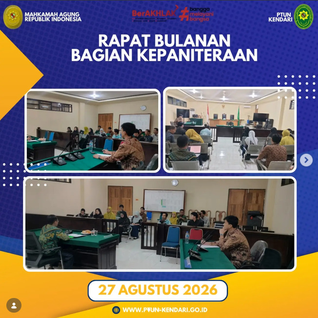 Rapat Bulanan Bagian Kepaniteraan