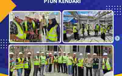 Peninjauan Progress Renovasi Gedung Kantor PTUN Kendari.