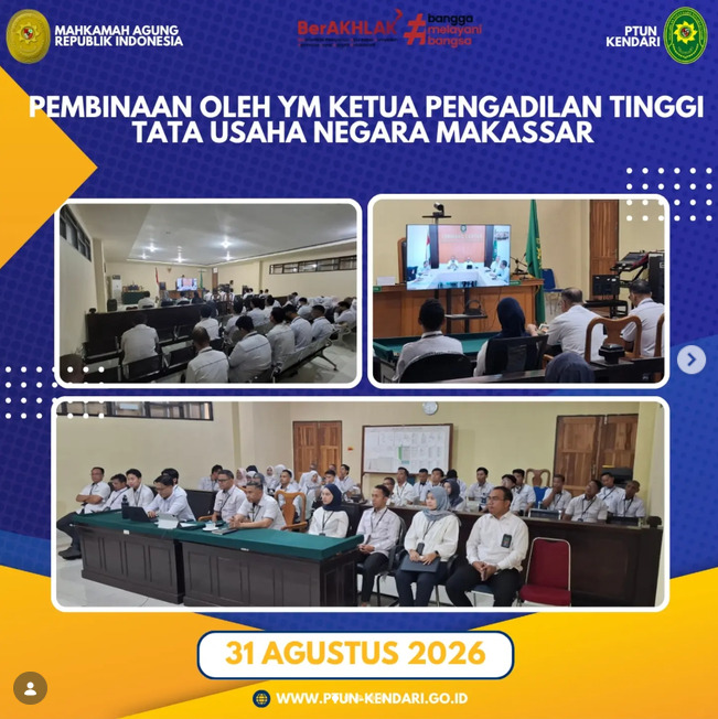Pembinaan Oleh YM. Ketua Pengadilan Tinggi Tata Usaha Negara Makassar