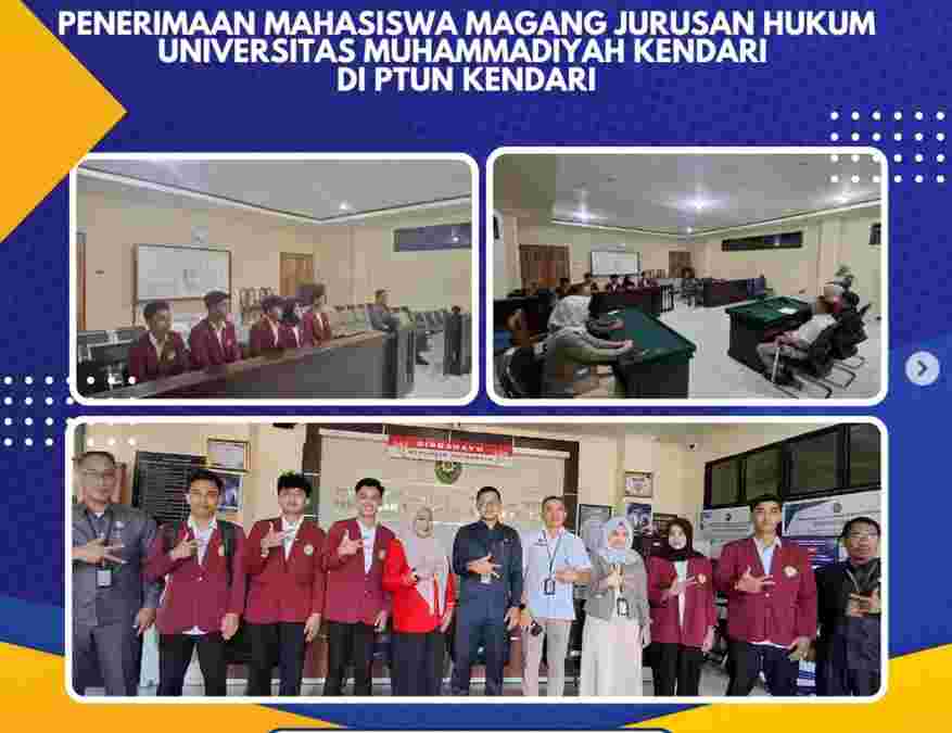 Penerimaan Mahasiswa Magang Jurusan Hukum Universitas Muhammadiyah Kendari di PTUN Kendari