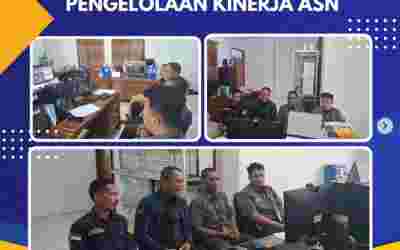 Kasubag Kepegawaian bersama segenap staff mengikuti kegiatan BKN membina : Pengelolaan Kinerja As