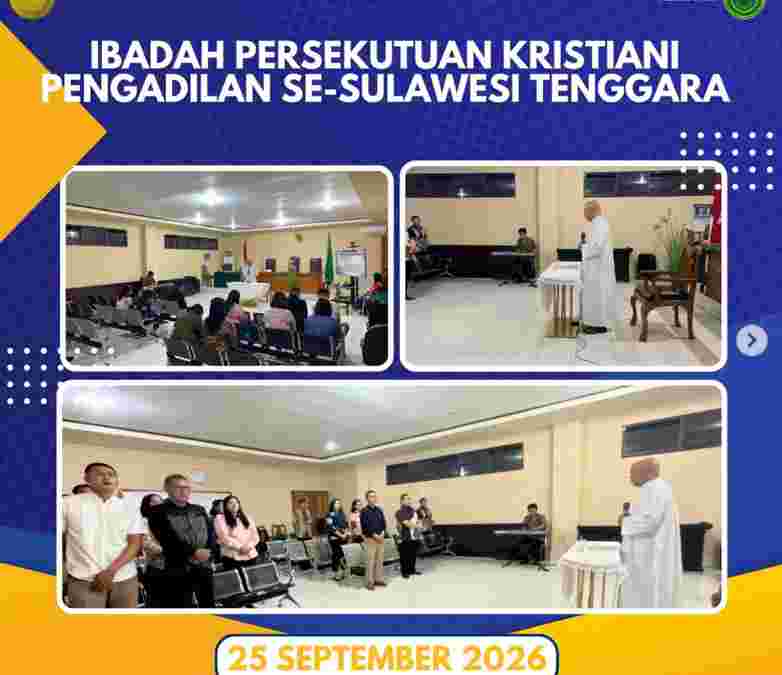 Ibadah Persekutuan Kristiani Pengadilan se-Sulawesi Tenggara