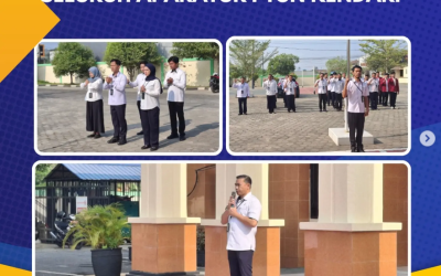 Kegiatan Apel Pagi Seluruh Aparatur PTUN Kendari